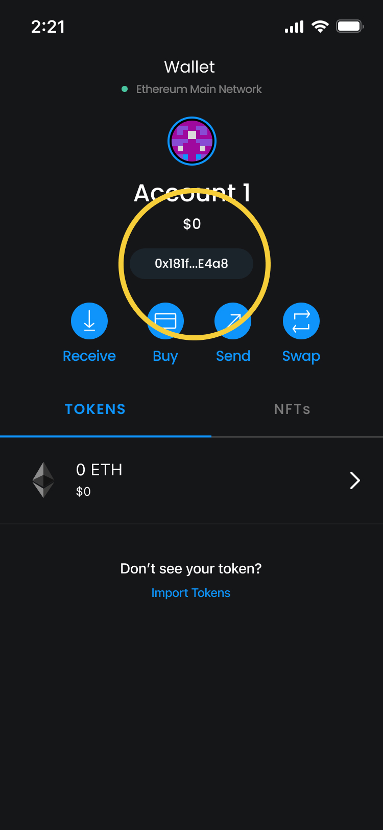 set up wallet